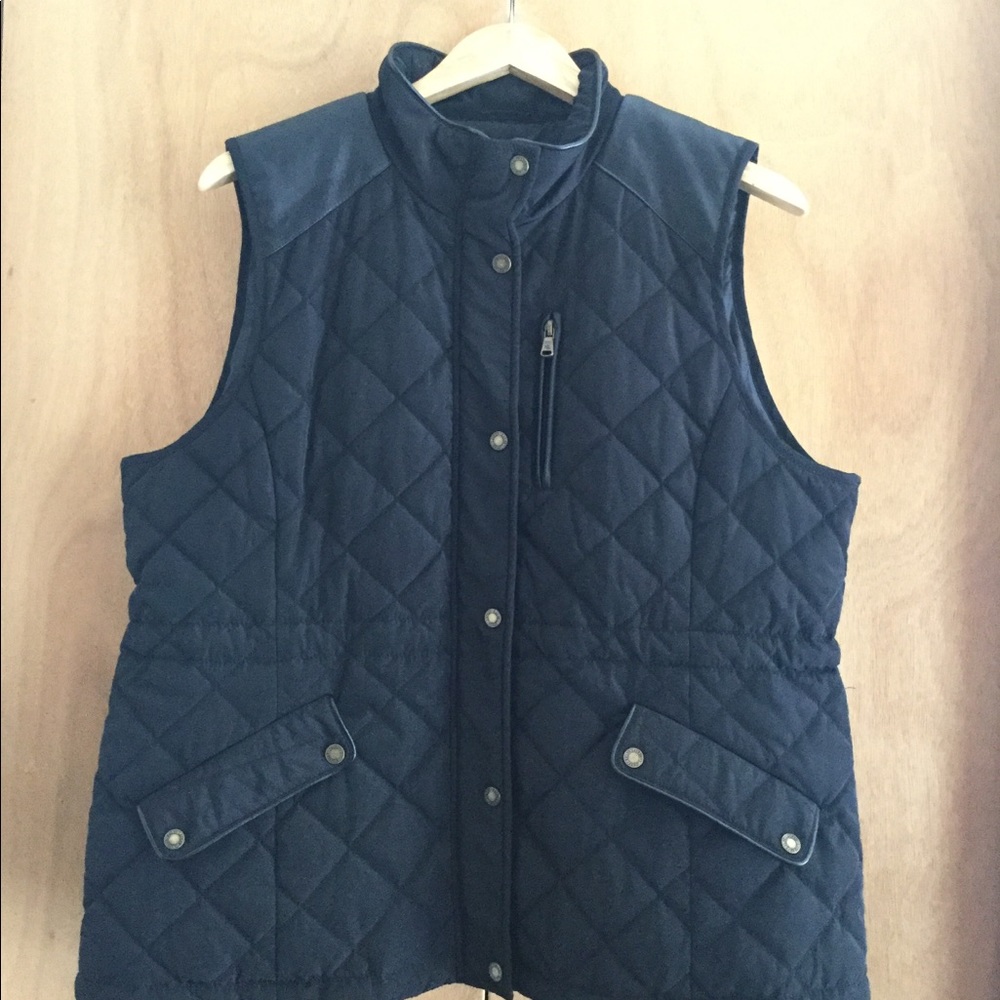 New! Lauren Ralph Lauren Black Vest XL